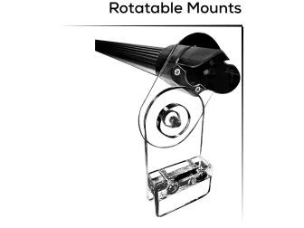 Rotatable mounting stand for rimless tank, Fit to tank length60, 90, 120, 150, 180cm glass thickness 15mm Illumagic