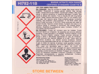 Solutions étalons nitrates, gamme large en eau de mer HI782-11 HANNA