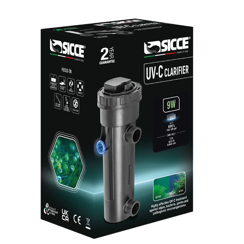 Sterilizzatore UV-C Clarifier 7W 220-240V/50Hz 3m 3P EU SICCE