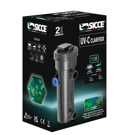 Sterilizzatore UV-C Clarifier 7W 220-240V/50Hz 3m 3P EU SICCE