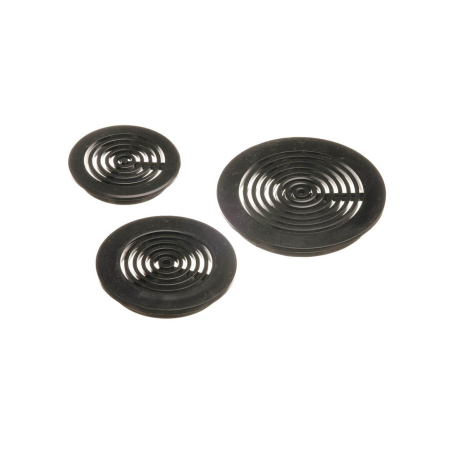 Griglie rotonde in PVC nero