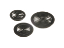 Round black PVC grilles