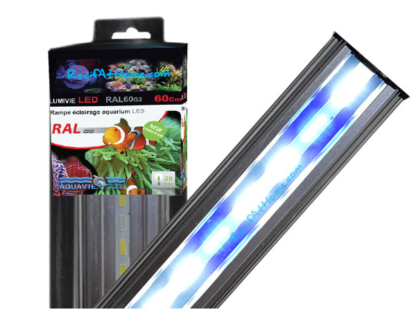 Rampe à Led Blanc/Bleu 40W/120cm RAL G2