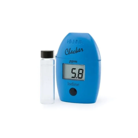 Fotómetro de yodo Hanna HI718 Checker, medición precisa y sencilla del yodo con tecnología óptica confiable, ideal para un contr