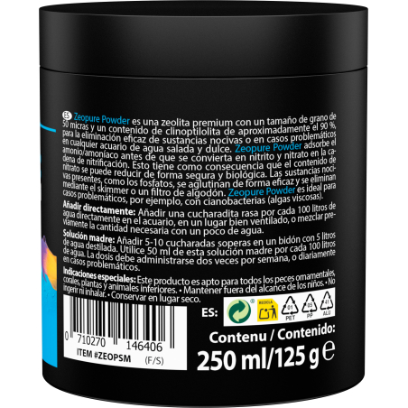 Zeopure Polvo - Zeolita 50 micras (125 g, 250 ml) ARKA