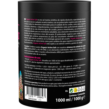 Sal de Activo Orgánico (Caja de 1 kg) ARKA
