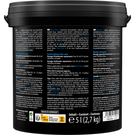 Phos-Out 4 Granulaat - IJzerhydroxide Fosfaatverwijderaar (2,7 kg, 5 L) ARKA