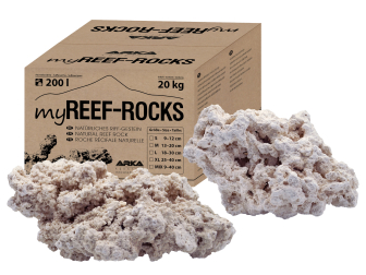 myReef-Rocks rocas naturales de aragonita, Caja Mixta (todas las 4 tamaños), 20 kg ARKA