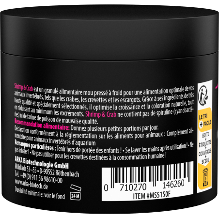 ARKA Nourriture pour crevettes et crabes Marin 150 ml (50 g)