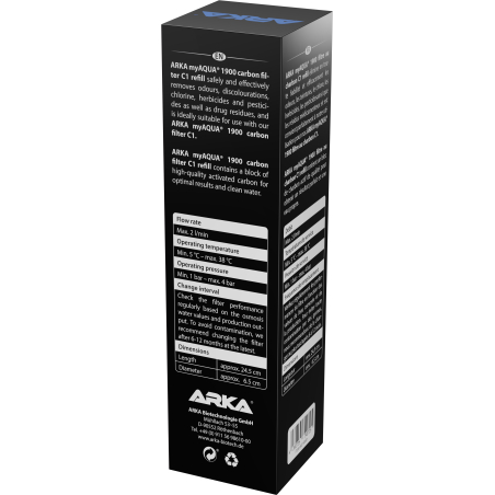 ARKA® myAqua1900 - Filtre à charbon C1 Recharge ARKA
