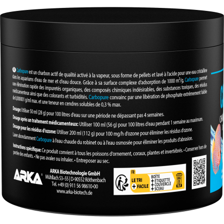 Carbopure - Steam-Activated, Pelletised & Acid Washed Activated Carbon (243 g, 500 ml) ARKA