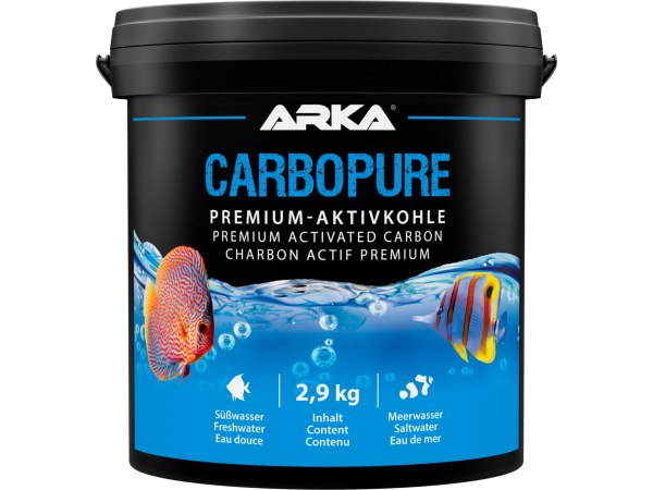 Carbopure - Carbón Activado Pelletizado, Activado por Vapor y Lavado con Ácido (2,9 kg, 5 L) ARKA