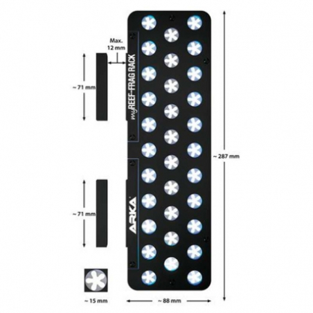 ARKA® myRécif - Soporte para fragmentos Deck con imán, 32 agujeros ARKA