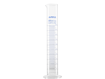 Cilindro medidor de vidrio de borosilicato 3.3 en calidad de laboratorio ARKA