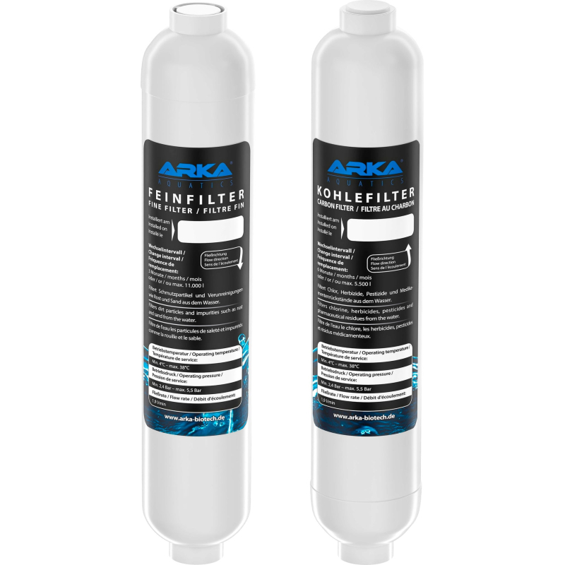 ARKA® myAqua190/380 - Set de Filtros Fino y de Carbón, 1 pieza de cada ARKA