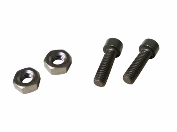 Piezas de repuesto RD5 ECO M6 x 22 Royal Exclusiv 2x Tornillo con juego de tuerca 6x22 mm Titanio para 130-200W HP