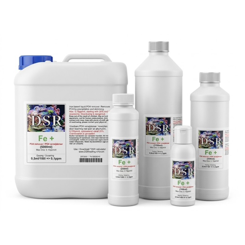 DSR - 250 ml DSR Fe+ (ferro): eliminatore di fosfati (max. 0,15ppm per dosaggio)