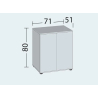 Mueble SBX LIDO 200 BLANCO JUWEL