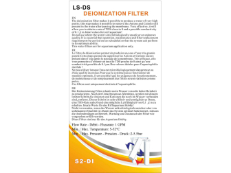 Filtre de Déionisation GLAMORCA RO1