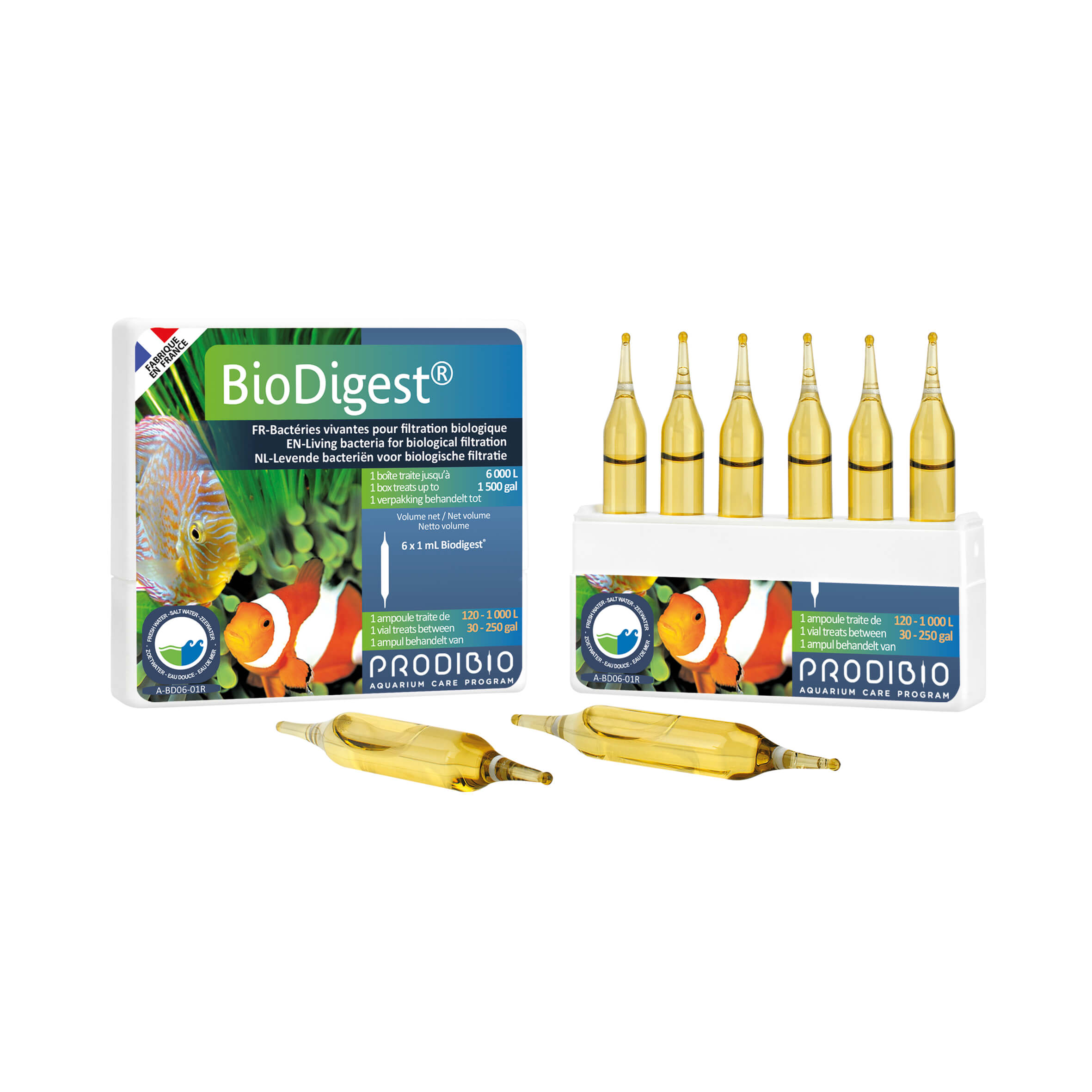 Bio Digest 6 Ampoules Bactéries - VPC RecifAtHome