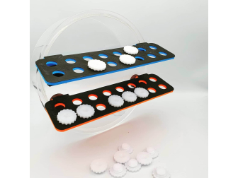 16 Hole Rack and Plugs Twist-Loc Racks Aquaprint Rose