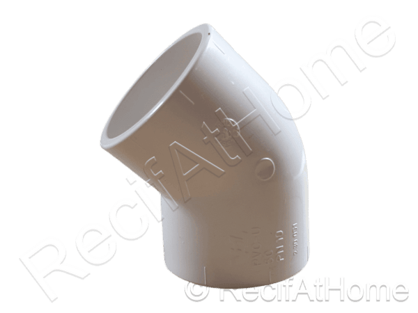 PVC Blanc  Coude 45 degrés 50mm