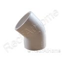 PVC Blanc  Coude 45 degrés 50mm