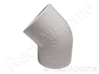 PVC Blanc  Coude 45 degrés 50mm