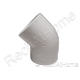 PVC Blanc  Coude 45 degrés 25mm