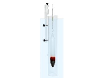 Präzision-Aräometer 350mm + Messröhre / Hydrometer with measuring tube GROTECH