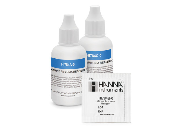 Réactifs HI784-25, 25 tests ammoniaque en eau de mer HANNA
