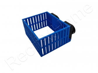 Magntic Mushroom Basket - Nano Media Baskets Aquaprint Blue  Lxlxh 9,5x7,5x5cm