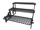 Large Hex  HONEY 3 Tier Adjustable with Underglow Adjustable Frag Racks Aquaprint Noir