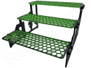 Large Hex  HONEY 3 Tier Adjustable with Underglow Adjustable Frag Racks Aquaprint VErt