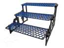 Large Hex  HONEY 3 Tier Adjustable with Underglow Adjustable Frag Racks Aquaprint Bleu