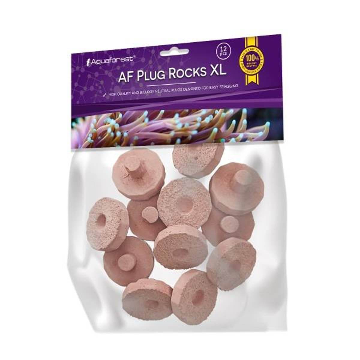 Plug Rocks purple XL 12pcs Aquaforest