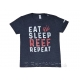 T-shirt EAT SLEEP REEF DARK GREY taille au choix