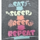 Sweat capuche EAT SLEEP REEF REPEAT ROYAL GREY taille au choix