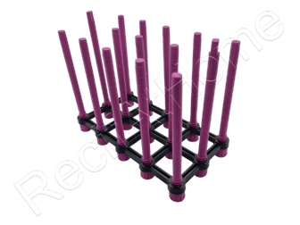 Raised XLWide Bio Ball Stands Aquaprint violet/noir Lxlxh 15x8x13cm