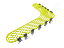 40cm Corner Honeycomb Single Color Racks Aquaprint Jaune