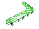 40cm Corner Honeycomb Single Color Racks Aquaprint Vert Fluo