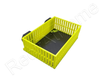 Magntic Mushroom Basket Media Baskets Aquaprint Jaune/Noir Lxlxh 15x10x5cm