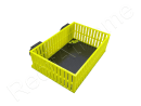 Magntic Mushroom Basket Media Baskets Aquaprint Jaune/Noir Lxlxh 15x10x5cm