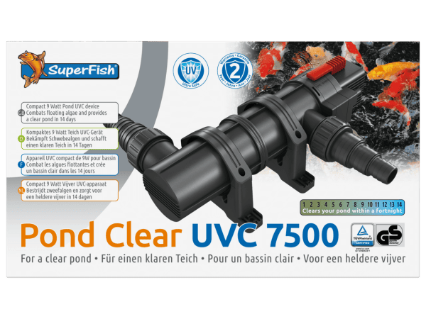 Super fish PONDCLEAR UVC 9W  pour  7500 L