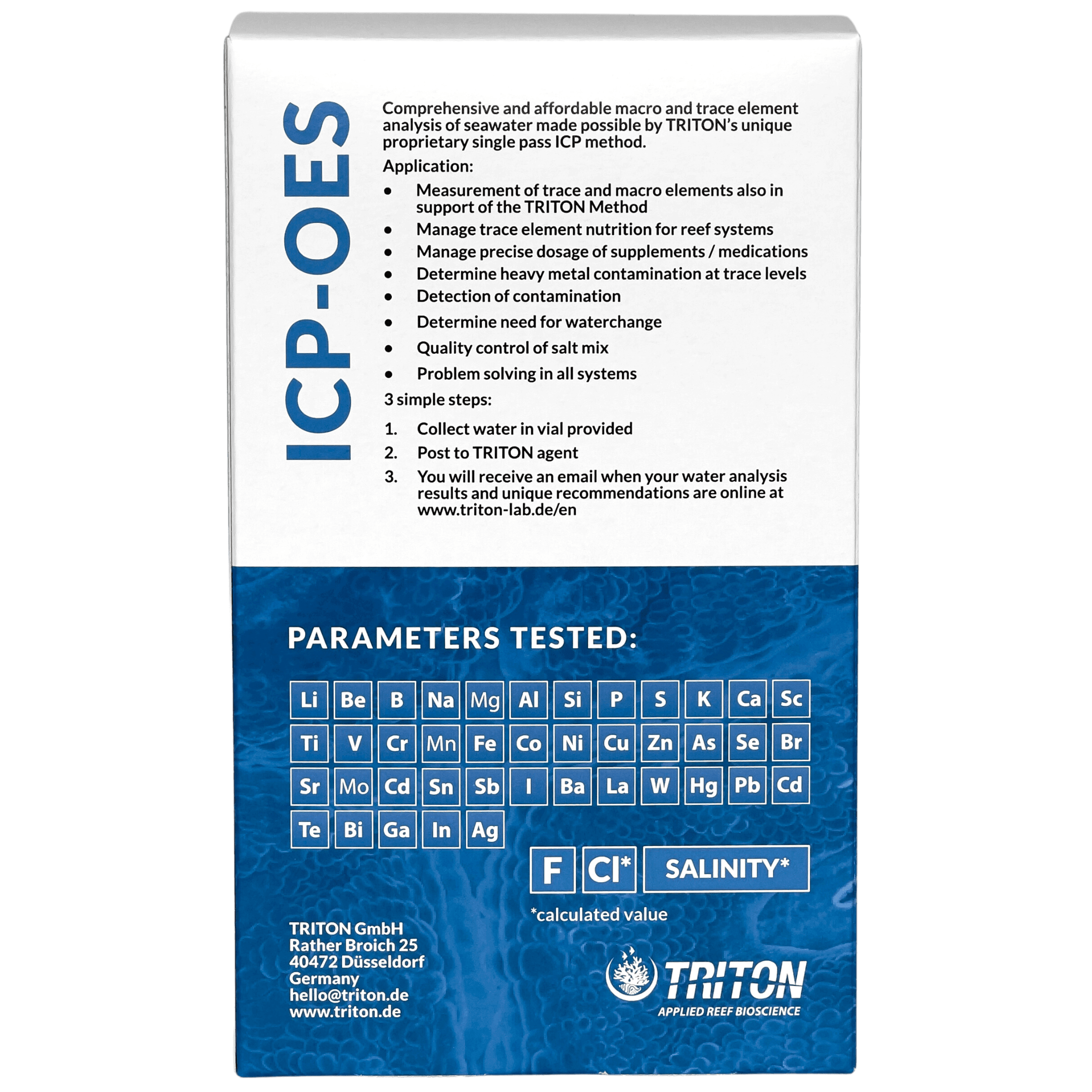 Éléments mesurés ICP TRITON
